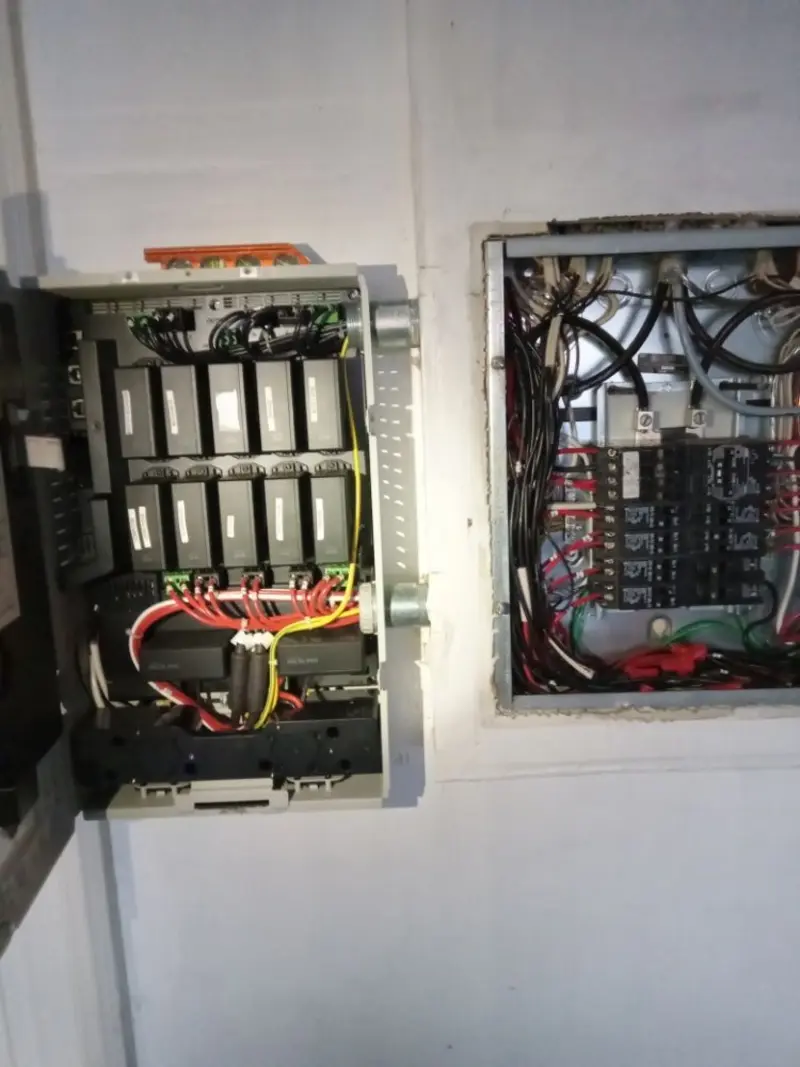 Electrical panel upgrade completed for Security Camera Wiring in Sidney